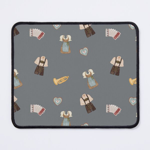 Item preview, Watercolor Bavarian Costumes and Music Oktoberfest Pattern designed and sold by svitlaarty.