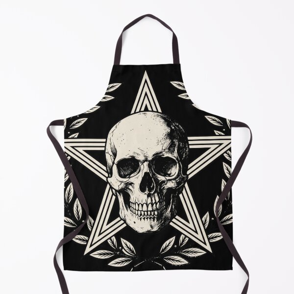 Item preview, Vintage Gothic Skull with Star and Wreath designed and sold by seven things shop.