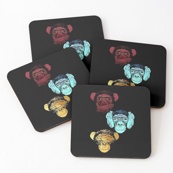 Item preview, Three Wise Monkeys - Neon Streetwear Pop Art Monkeys designed and sold by gokhanuzen.