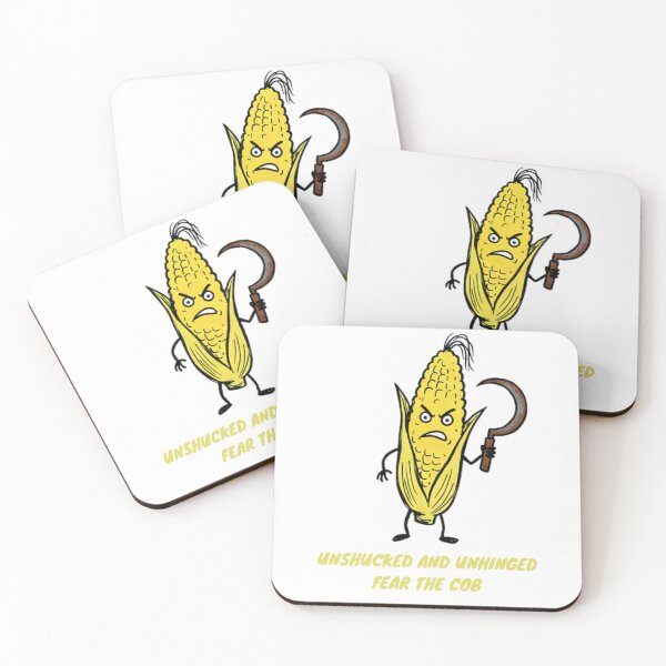 Item preview, Angry Corn With Sickle Cartoon Grim Reaper Veggie designed and sold by PM.
