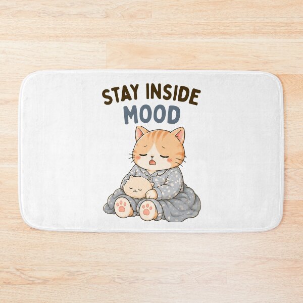 Item preview, Stay Inside Mood Cat | Cute Kawaii Aesthetic | Cozy Sleepy Design designed and sold by The Mood Index.