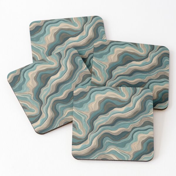 Item preview, Earthy Swirl Coastal Flow Abstract Wave Pattern designed and sold by MythicCotton.