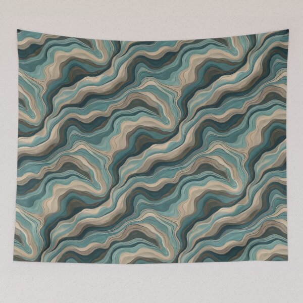 Item preview, Earthy Swirl Coastal Flow Abstract Wave Pattern designed and sold by MythicCotton.