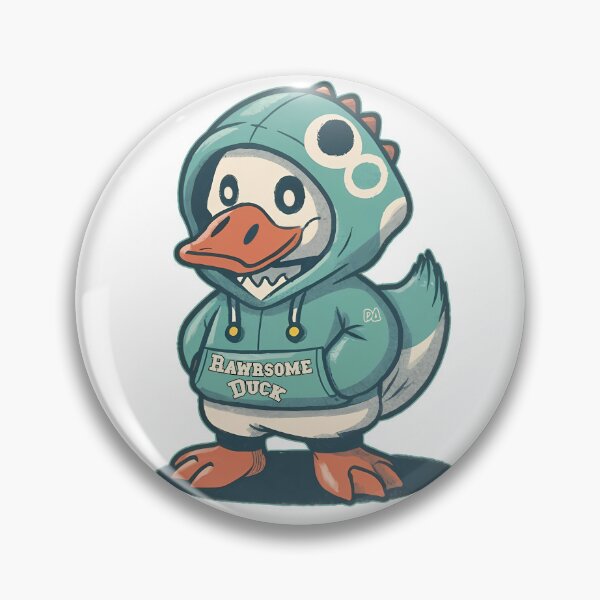 Item preview, Rawrsome Duck Cute Dinosaur Hoodie Mascot Streetwear Cartoon Graphic designed and sold by DesignArtist.ia.