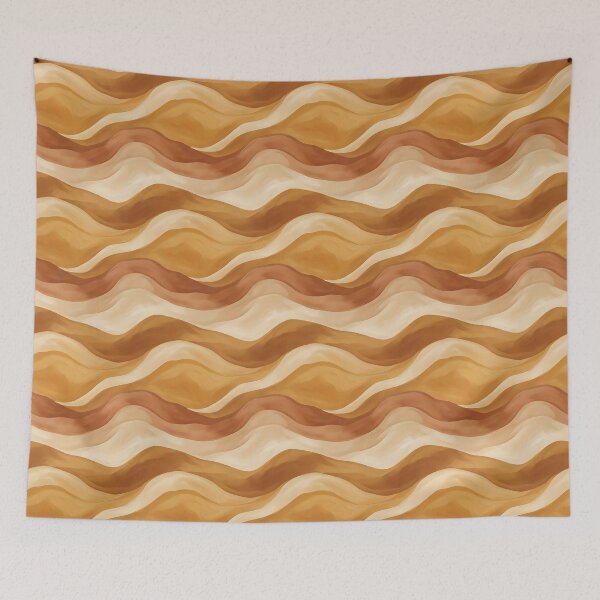 Item preview, Earthy Swirl Desert Waves Abstract Retro Pattern designed and sold by MythicCotton.