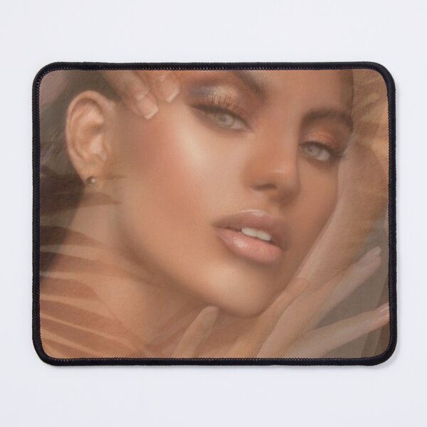 Item preview, Golden Glow Portrait with Tropical Palm Shadows | Tropical Aesthetic Art Print designed and sold by Skayana.