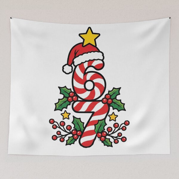Item preview, 6 7 candy cane tree six seven humor xmas designed and sold by ArtDesignTp.