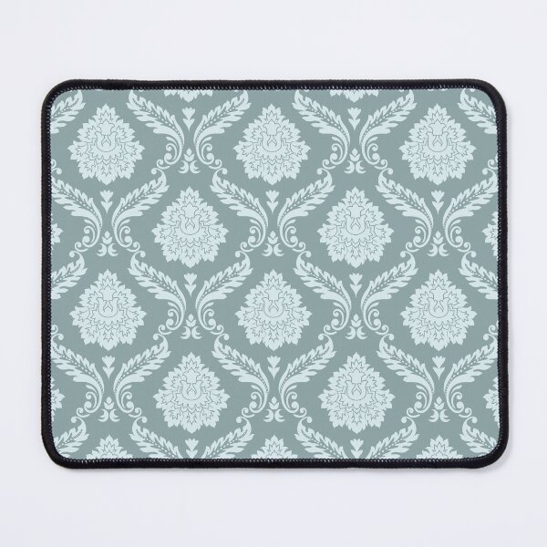 Item preview, Rococo Damask Pattern Duck Egg Blue+Teal designed and sold by NataliePaskell.