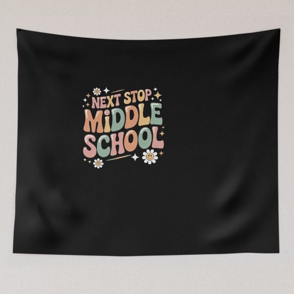 Item preview, Next Stop Middle School Student Groovy Design designed and sold by SuperAndSocial.