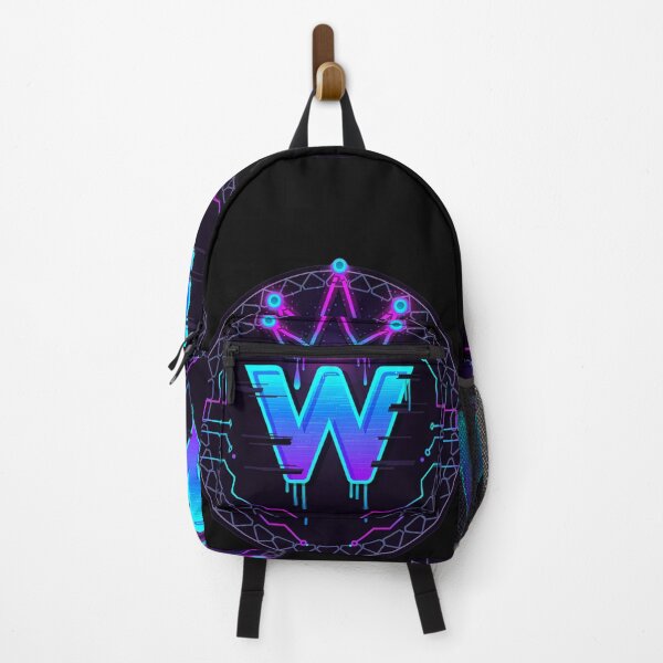 Item preview, Glitch crown letter W cyberpunk gaming emblem neon esports winner logo badge designed and sold by icemanphotos.