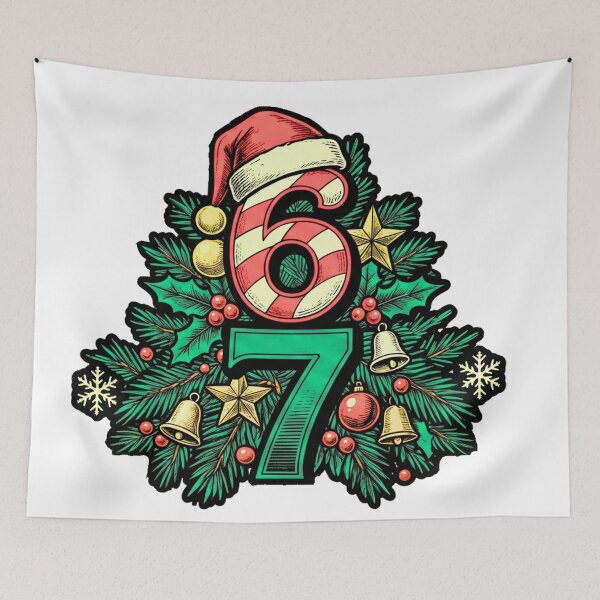 Item preview, funny six seven holiday candy cane 67 xmas designed and sold by ArtDesignTp.