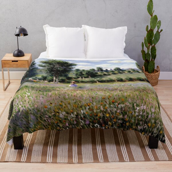 Item preview, Sunlit Meadow at Vétheuil: Impression of Blossoms, Light, and Rural Tranquility  designed and sold by artdesignsnow.