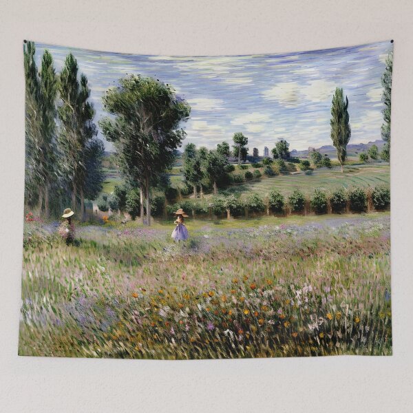 Item preview, Sunlit Meadow at Vétheuil: Impression of Blossoms, Light, and Rural Tranquility  designed and sold by artdesignsnow.