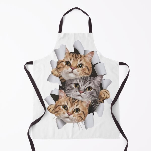 Item preview, 3D Cats Peeking Through Torn Paper - Cute Kittens Ripped Paper Art designed and sold by gokhanuzen.