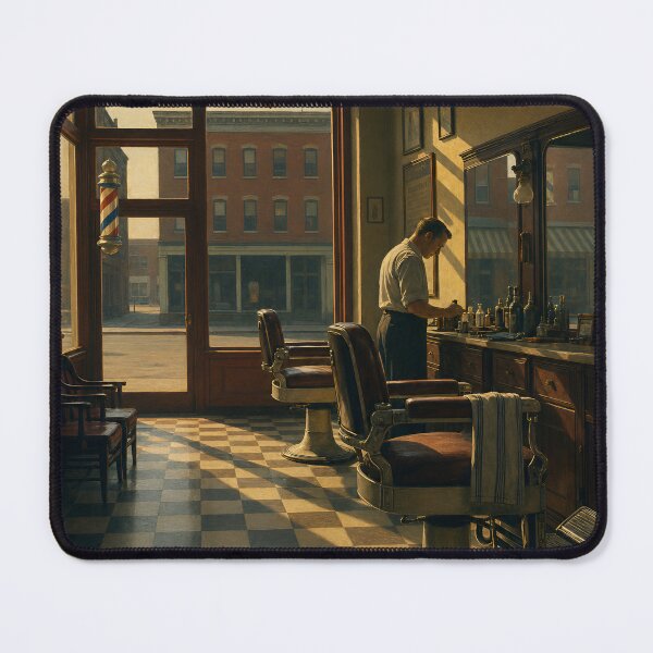 Item preview, Small Town Barber Shop designed and sold by CreativePrints3.