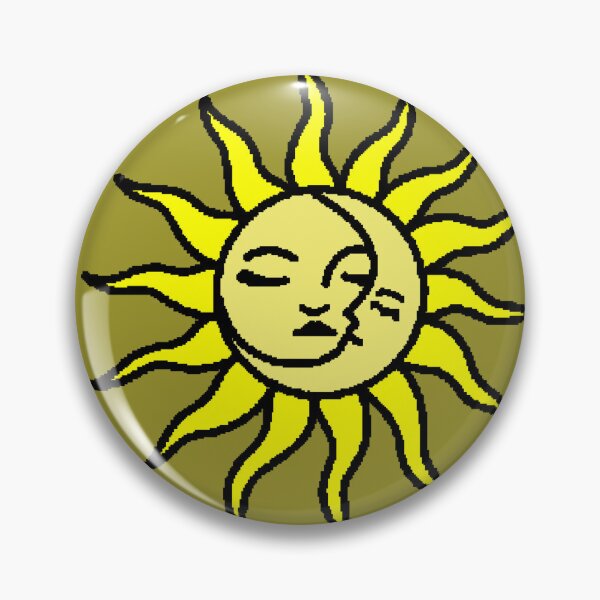 Item preview, Sun and Moon Kissing Face Pixel Art Black Background Yin Yang Spiritual designed and sold by AstronautMerch.