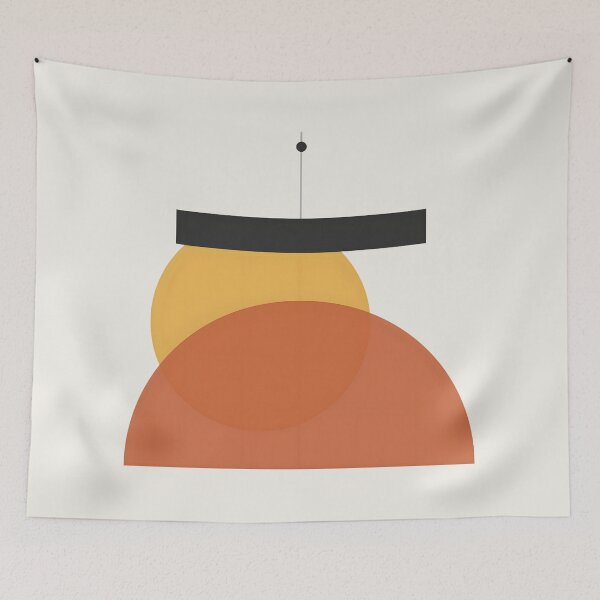 Item preview, bstract Bauhaus Taurus Minimalist Mid Century Modern Zodiac designed and sold by Novastitchshop.