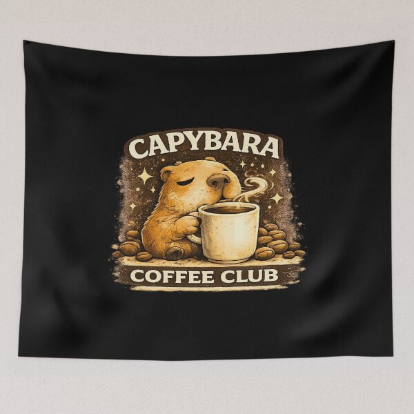 Item preview, Capybara Coffee Club Funny Cute Animal Vintage Coffee Lover designed and sold by Hobby-up.