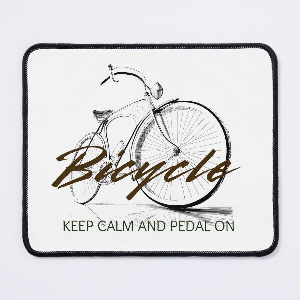 Item preview, Keep Calm and Pedal On Bicycle Typography designed and sold by LoudVictory.