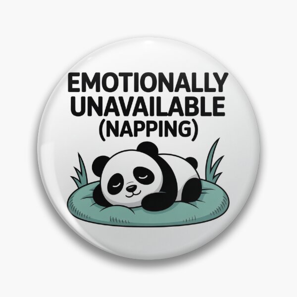 Item preview, Cute Panda Emotionally Unavailable Napping Funny Sticker Sleep Lover Design designed and sold by kiddikiddi.