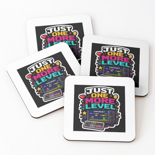 Item preview, Just One More Level – Retro Pixel Gaming Sticker NES TV Controller designed and sold by RetroSystemCo.