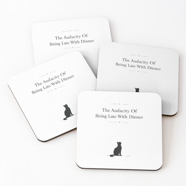 Item preview, The Audacity Of Being Late With Dinner | Funny Minimalist Cat Design designed and sold by hela97.