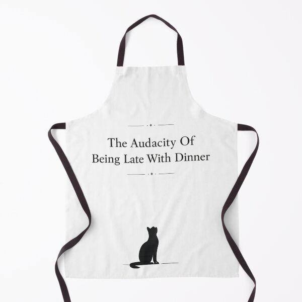 Item preview, The Audacity Of Being Late With Dinner | Funny Minimalist Cat Design designed and sold by hela97.