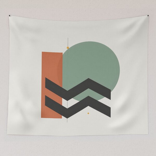 Item preview, Abstract Bauhaus Aquarius Geometric Mid Century Modern Zodiac designed and sold by Novastitchshop.