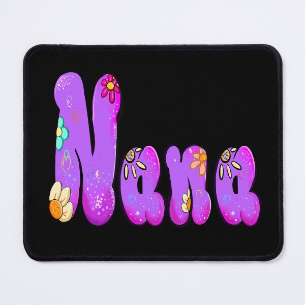 Item preview, Nana Purple Bubble Letters with Embossed Flowers and Blossoms designed and sold by Artonmytee.