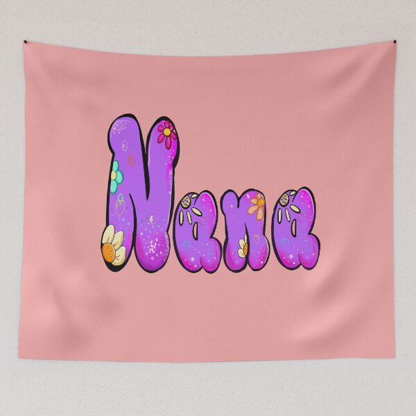 Item preview, Nana Purple Bubble Letters with Embossed Flowers and Blossoms designed and sold by Artonmytee.