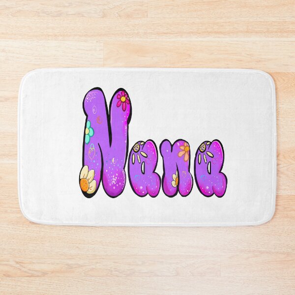 Item preview, Nana Purple Bubble Letters with Embossed Flowers and Blossoms designed and sold by Artonmytee.