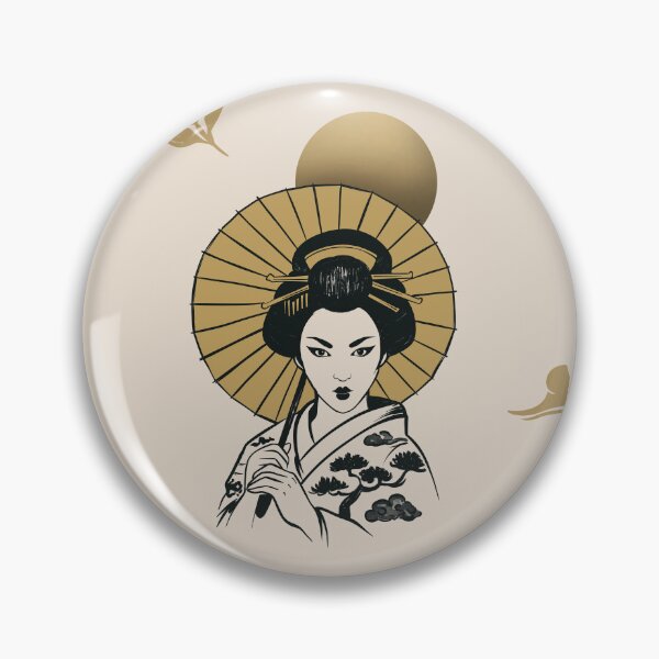 Item preview, Japanese Geisha Pattern | Black Gold Oriental Aesthetic Seamless Design  Main Tag designed and sold by MonNoir.