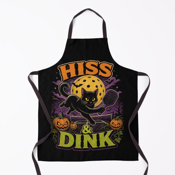 Item preview, Hiss And Dink - Black Cat Pickleball Halloween designed and sold by Sursatt.