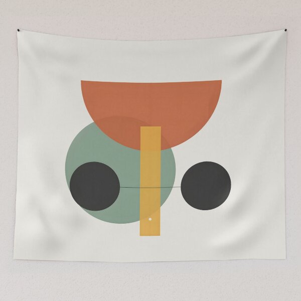 Item preview, Abstract Bauhaus Libra Balance Mid Century Modern Zodiac designed and sold by Novastitchshop.