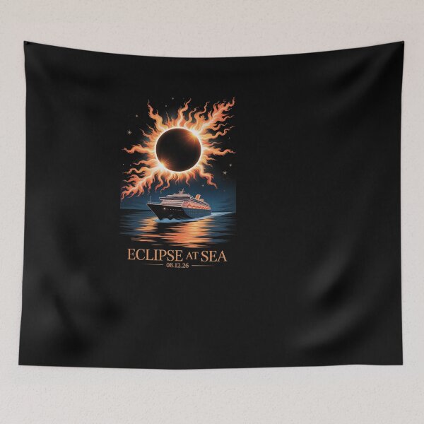 Item preview, Eclipse at Sea 2026 Solar Cruise Event Design designed and sold by SuperAndSocial.
