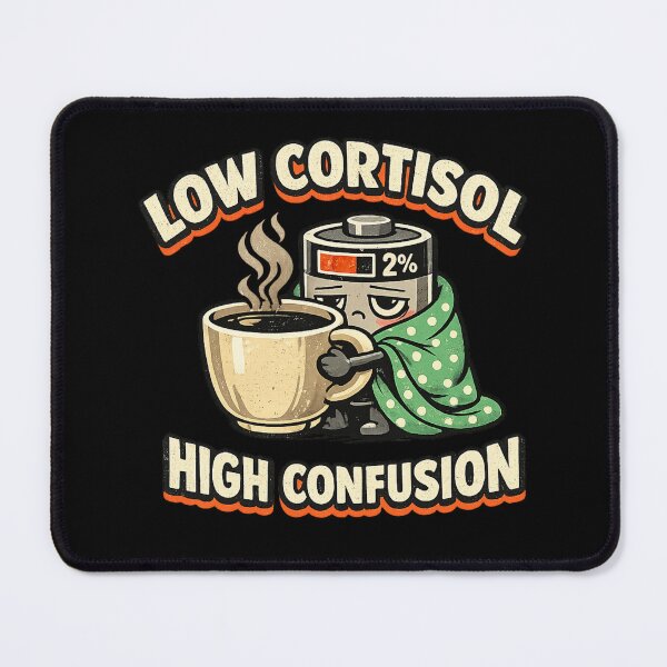 Item preview, Low Cortisol High Confusion | Low Energy Mental Health Humor designed and sold by HiPatti.