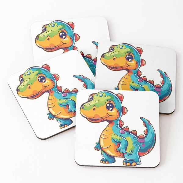 Item preview, Cute Psychedelic Baby Dinosaur Mascot Colorful T-Rex Cartoon Streetwear designed and sold by DesignArtist.ia.