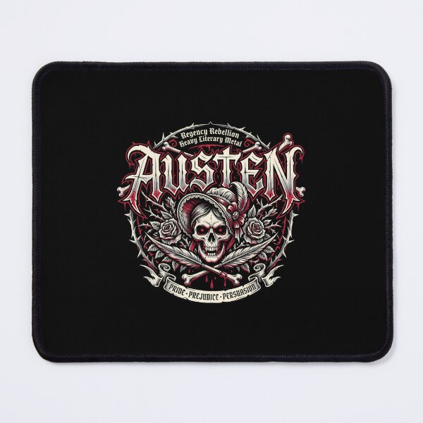 Item preview, Jane Austen Heavy Metal Pride and Prejudice Gothic Skull Literary designed and sold by Fenay Designs.