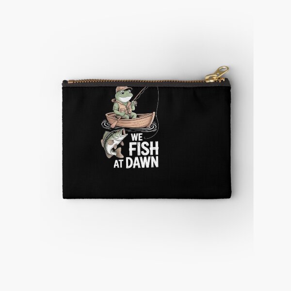 Item preview, Frog Fishing At Dawn Bass Angler Cartoon designed and sold by SuperAndSocial.