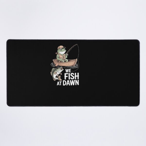 Item preview, Frog Fishing At Dawn Bass Angler Cartoon designed and sold by SuperAndSocial.