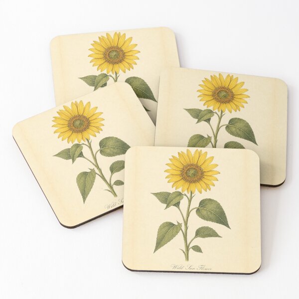 Item preview, Antique Wild Sunflower Vintage Botanical Illustration designed and sold by NuvoraNest.