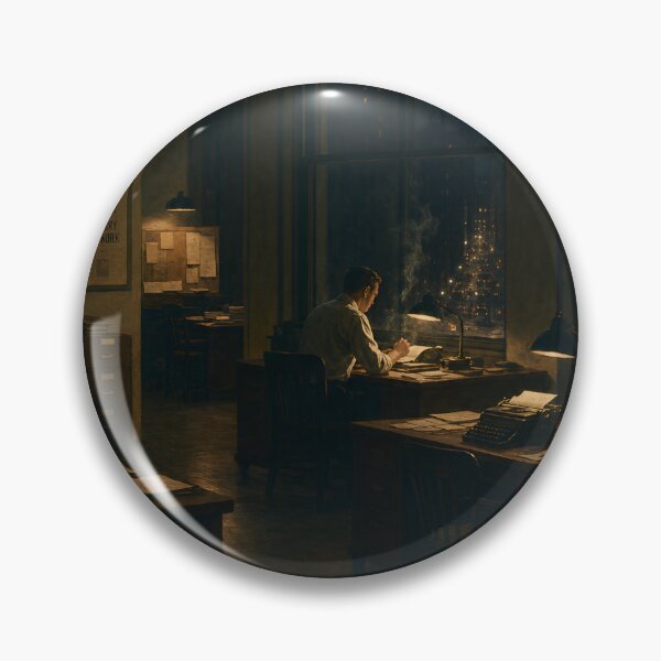 Item preview, Night Shift at the Newspaper Office designed and sold by CreativePrints3.