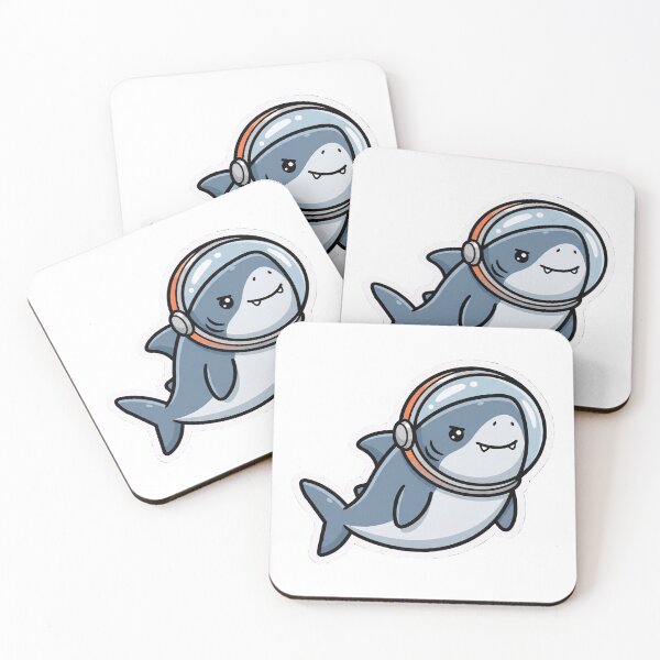 Item preview, Cute Shark Astronaut Space Helmet Kawaii Ocean Galaxy designed and sold by how-is-design.