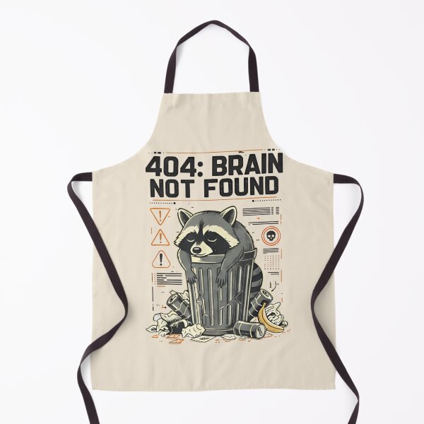 Item preview, 404 Brain Not Found Raccoon Shirt – Funny Trash Panda Meme T-shirt designed and sold by ZyxDes.