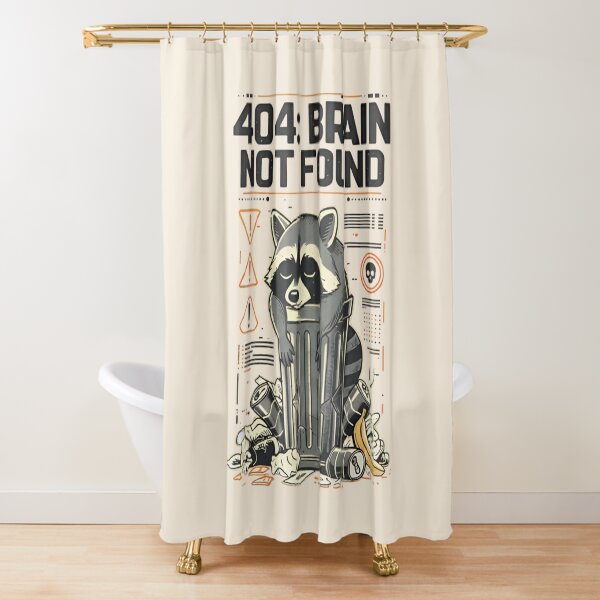 Item preview, 404 Brain Not Found Raccoon Shirt – Funny Trash Panda Meme T-shirt designed and sold by ZyxDes.