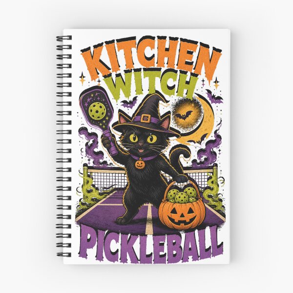 Item preview, Kitchen Witch Pickleball - Black Cat Halloween Sports designed and sold by Sursatt.