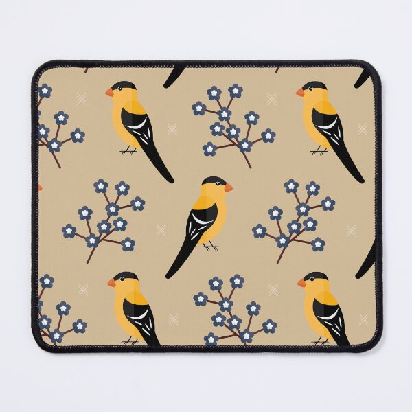 Item preview, American goldfinches on brown designed and sold by reneesillus.