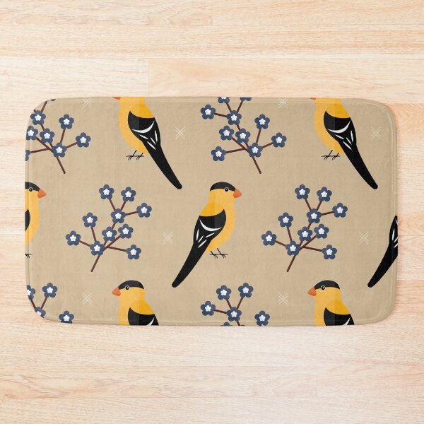 Item preview, American goldfinches on brown designed and sold by reneesillus.