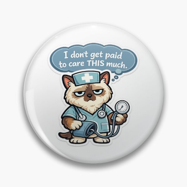 Item preview, Grumpy Nurse Cat Funny Healthcare Worker Gift designed and sold by Gentlestate.