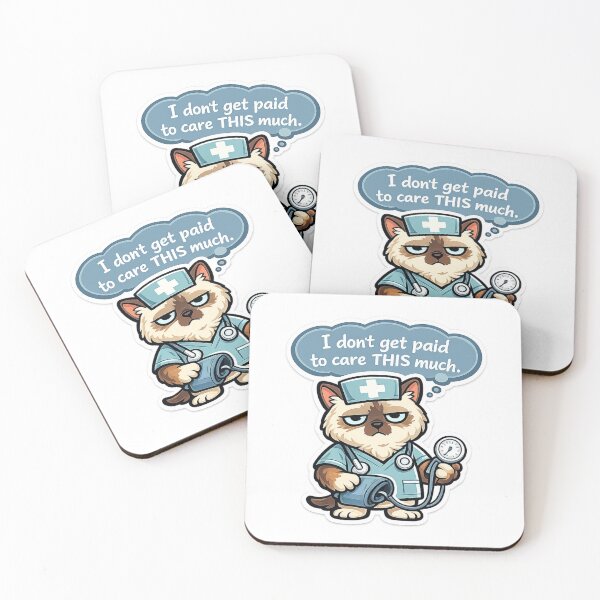 Item preview, Grumpy Nurse Cat Funny Healthcare Worker Gift designed and sold by Gentlestate.